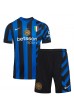 Inter Milan Alessandro Bastoni #95 Babytruitje Thuis tenue Kind 2024-25 Korte Mouw (+ Korte broeken)